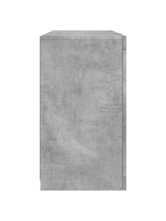 Kumode ar led lampiņām, betona pelēka, 123x37x67 cm
