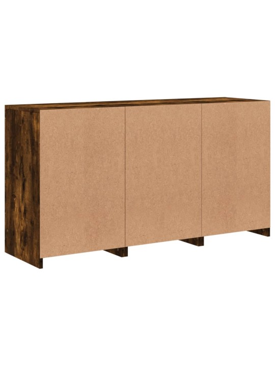 Kumode ar led lampiņām, ozolkoka krāsa, 123x37x67 cm