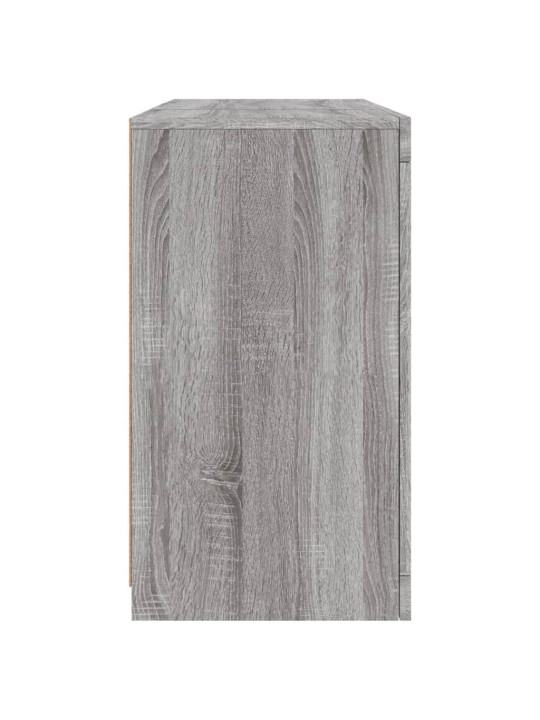 Kumode ar led lampiņām, pelēka ozolkoka krāsa, 123x37x67 cm