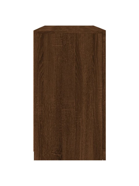 Kumode ar led lampiņām, brūna koka krāsa, 123x37x67 cm