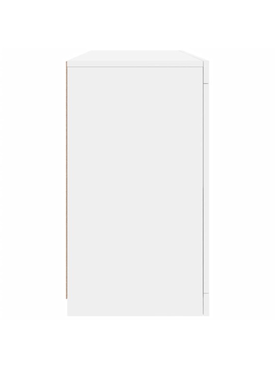 Kumode ar led lampiņām, 142,5x37x67 cm, balta