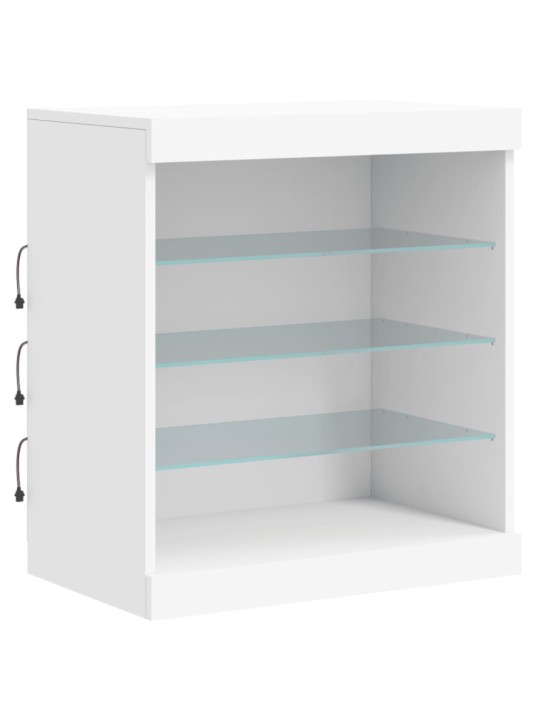 Kumode ar led lampiņām, 142,5x37x67 cm, balta