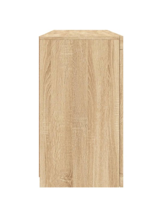 Kumode ar led lampiņām, ozolkoka krāsa, 142,5x37x67 cm