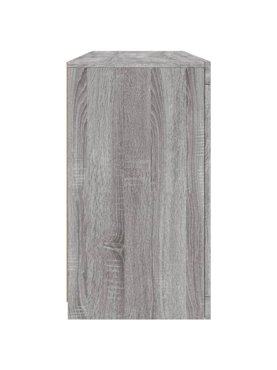 Kumode ar led lampiņām, pelēka ozolkoka krāsa, 142,5x37x67 cm