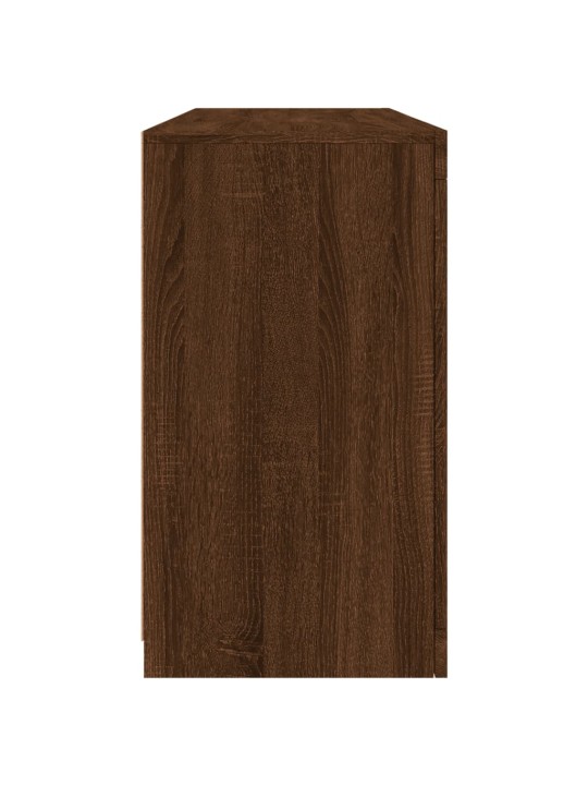 Kumode ar led lampiņām, brūna koka krāsa, 142,5x37x67 cm