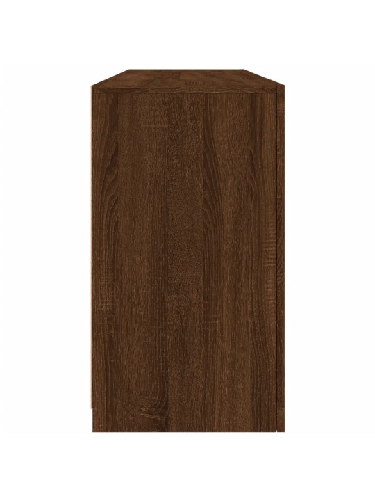 Kumode ar led lampiņām, brūna koka krāsa, 163x37x67 cm