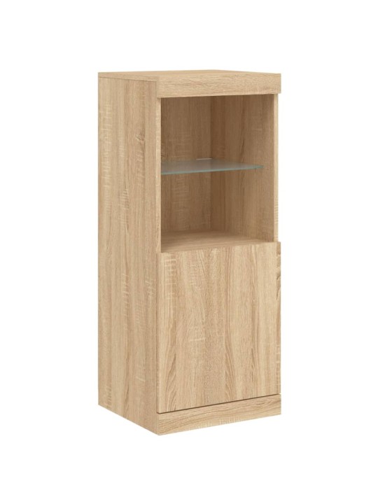 Kumodes ar led apgaismojumu, 3 gab., ozolkoka