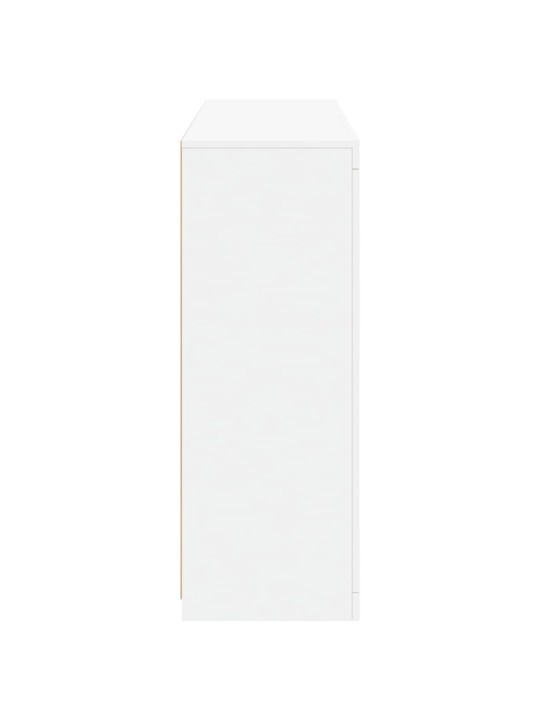 Kumodes ar led apgaismojumu, 3 gab., baltas, inženierijas koks