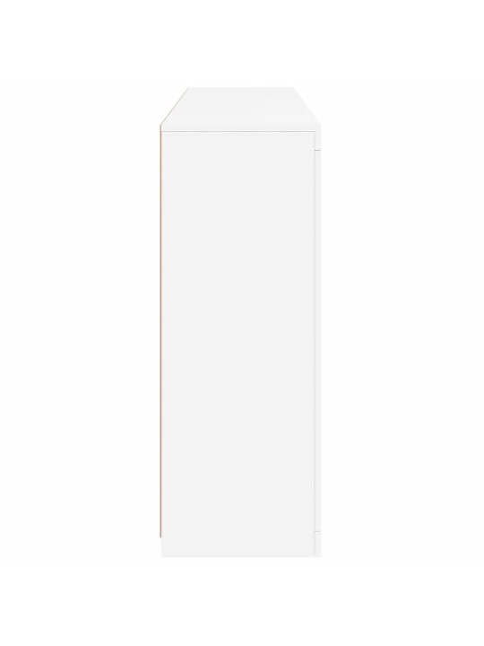 Kumodes ar LED apgaismojumu, 3 gab., baltas, inženierijas koks