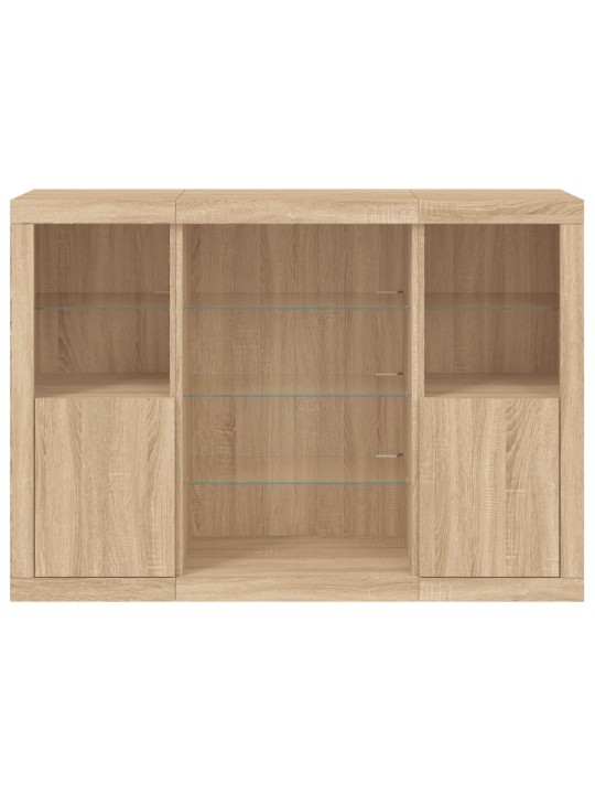 Kumodes ar led apgaismojumu, 3 gab., ozolkoka