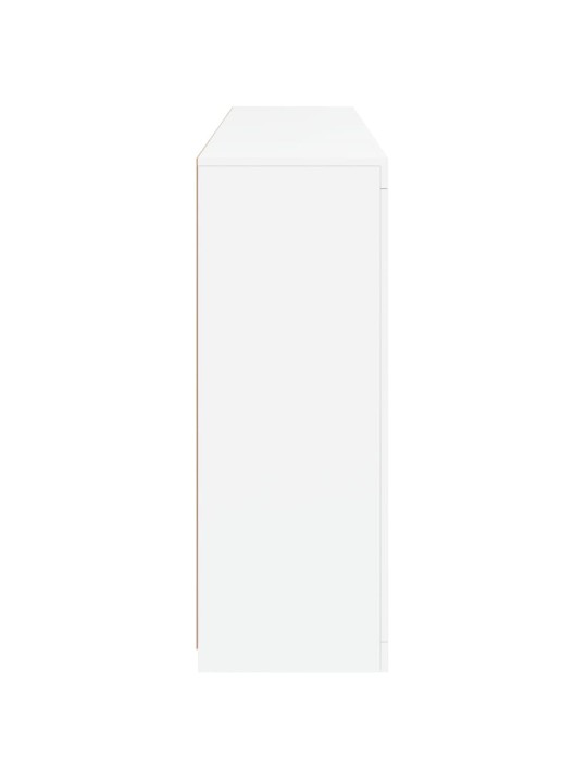 Kumodes ar led apgaismojumu, 3 gab., baltas, inženierijas koks
