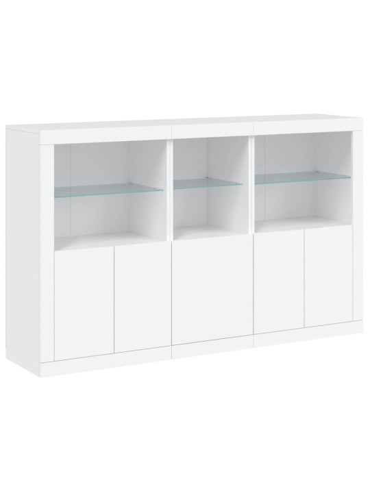 Kumode ar led lampiņām, 162x37x100 cm, balta