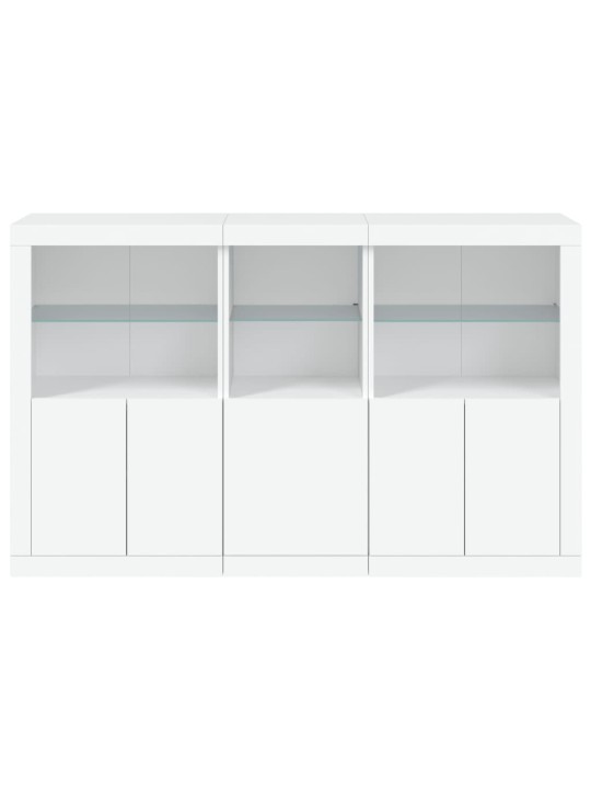 Kumode ar led lampiņām, 162x37x100 cm, balta