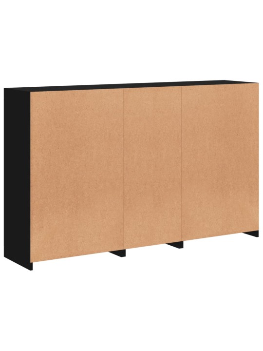 Kumode ar led lampiņām, melna, 162x37x100 cm