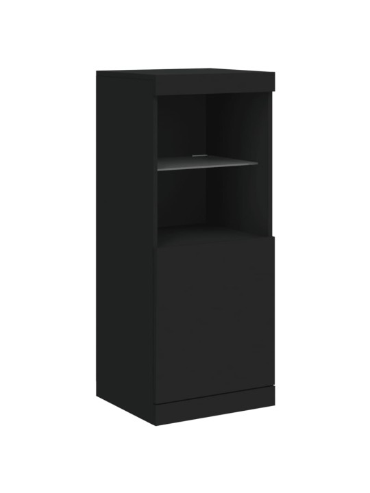 Kumode ar led lampiņām, melna, 162x37x100 cm