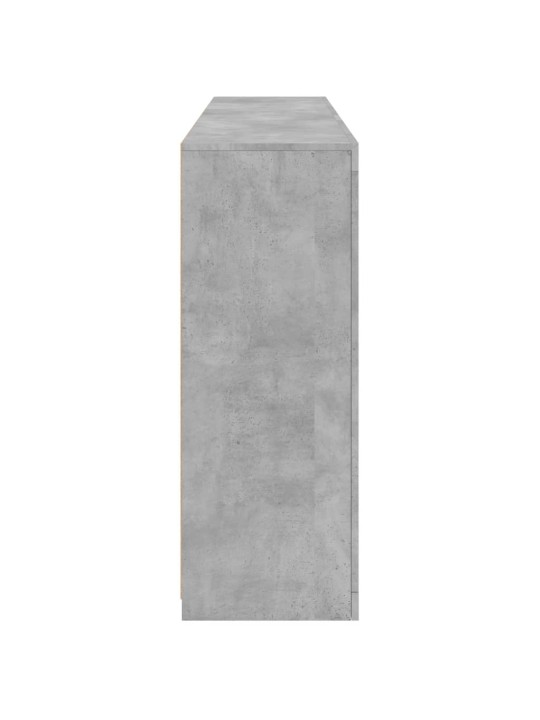 Kumode ar led lampiņām, betona pelēka, 162x37x100 cm