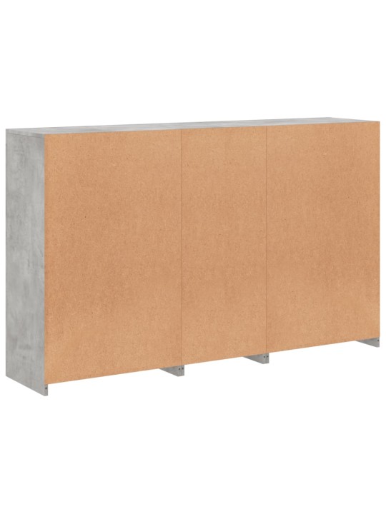 Kumode ar led lampiņām, betona pelēka, 162x37x100 cm