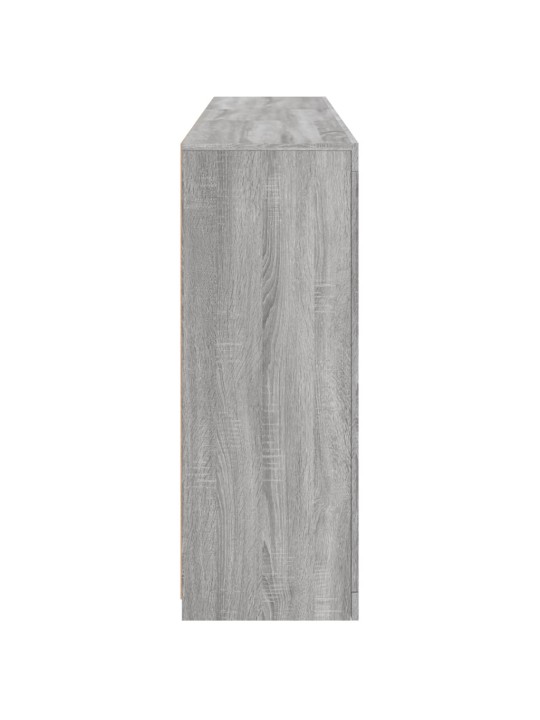 Kumode ar led lampiņām, pelēka ozolkoka krāsa, 162x37x100 cm