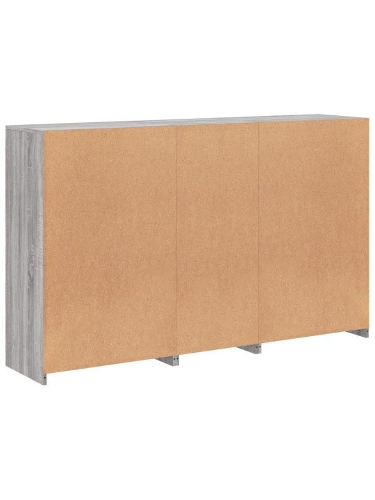 Kumode ar led lampiņām, pelēka ozolkoka krāsa, 162x37x100 cm