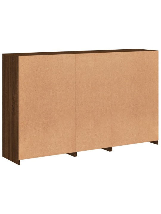 Kumode ar led lampiņām, brūna koka krāsa, 162x37x100 cm