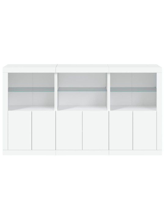 Kumode ar led lampiņām, balta, 181,5x37x100 cm