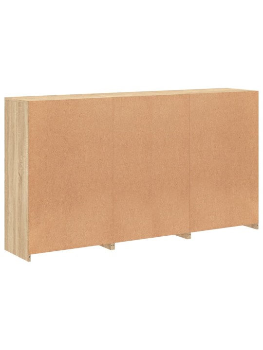 Kumode ar led lampiņām, ozolkoka krāsa, 181,5x37x100 cm