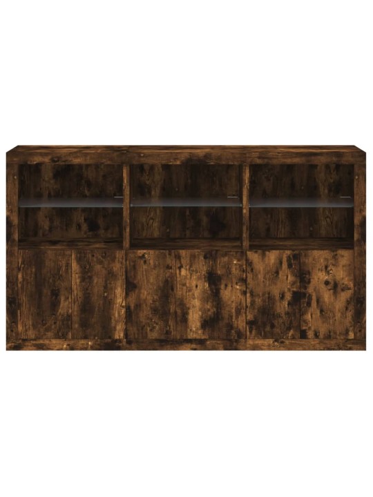 Kumode ar led lampiņām, ozolkoka krāsa, 181,5x37x100 cm
