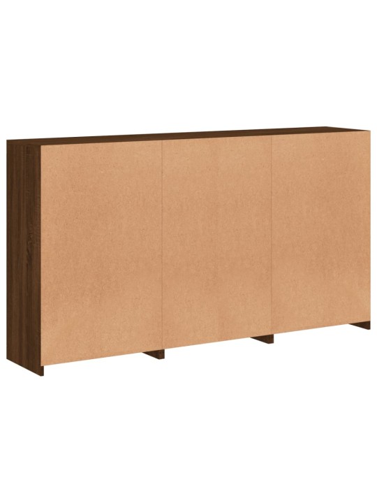 Kumode ar led lampiņām, brūna koka krāsa, 181,5x37x100 cm