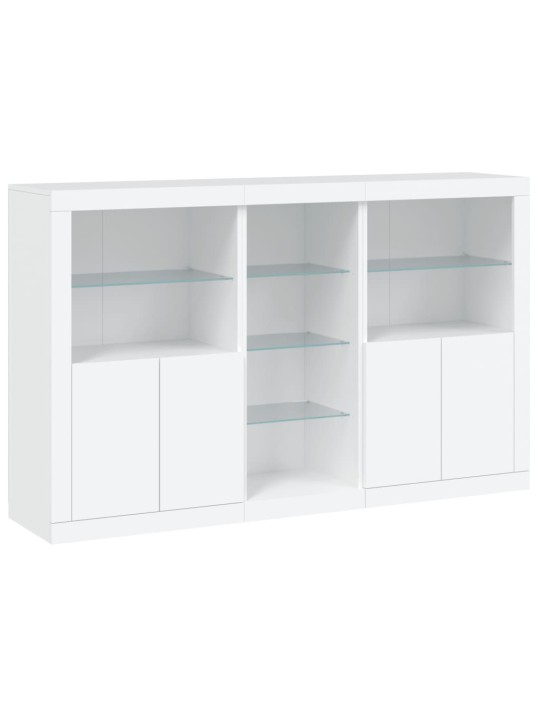 Kumode ar led lampiņām, 162x37x100 cm, balta