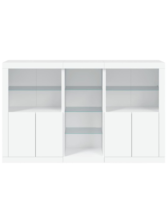 Kumode ar led lampiņām, 162x37x100 cm, balta