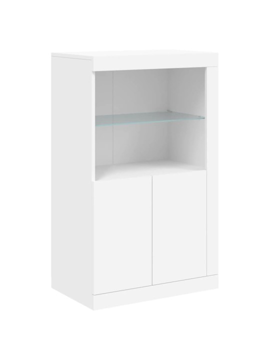 Kumode ar led lampiņām, 162x37x100 cm, balta