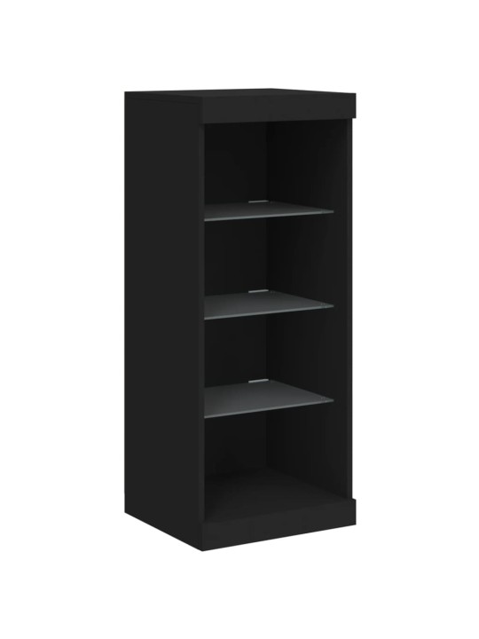 Kumode ar led lampiņām, melna, 162x37x100 cm