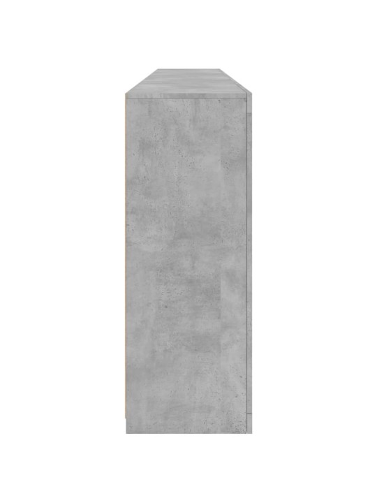 Kumode ar led lampiņām, betona pelēka, 162x37x100 cm