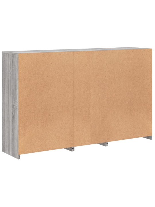 Kumode ar led lampiņām, pelēka ozolkoka krāsa, 162x37x100 cm