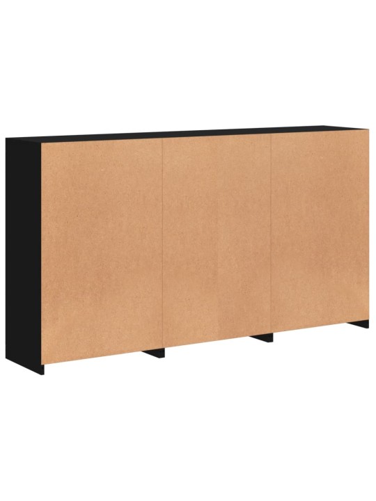 Kumode ar led lampiņām, melna, 181,5x37x100 cm
