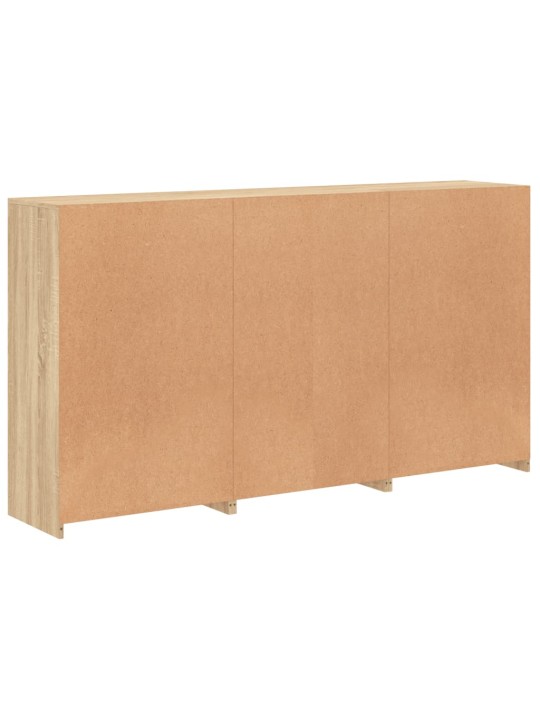 Kumode ar led lampiņām, ozolkoka krāsa, 181,5x37x100 cm