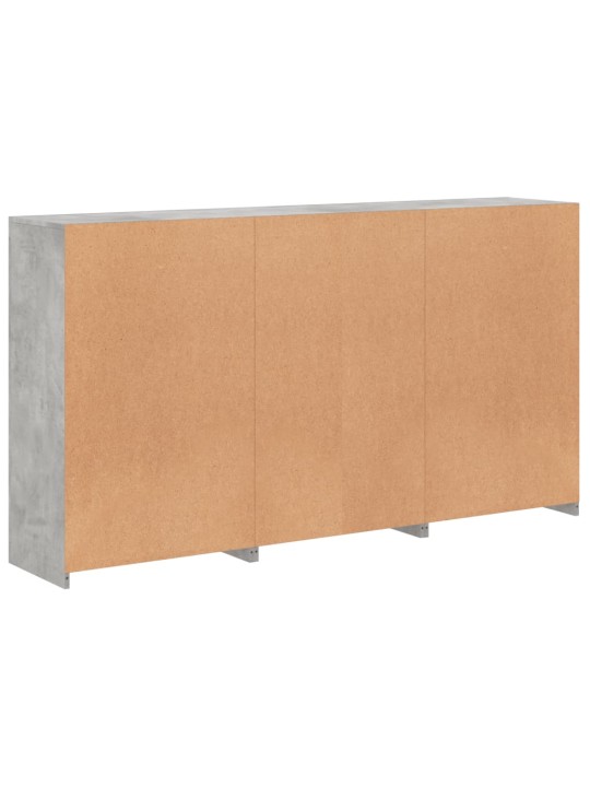 Kumode ar led lampiņām, betona pelēka, 181,5x37x100 cm