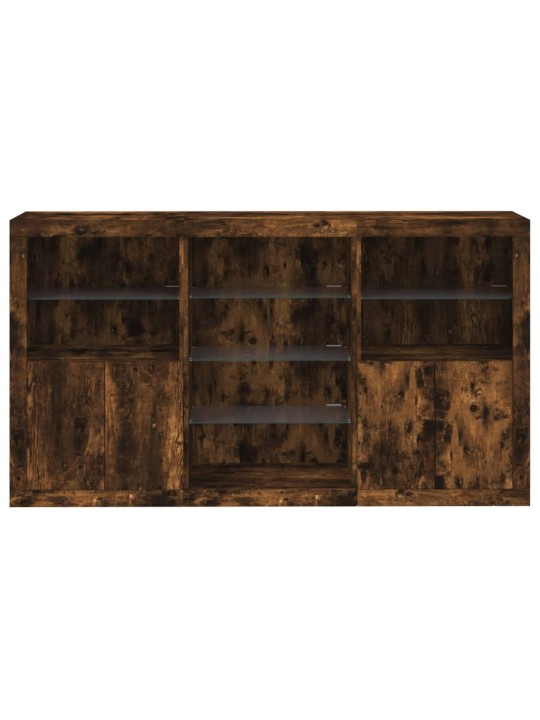 Kumode ar led lampiņām, ozolkoka krāsa, 181,5x37x100 cm