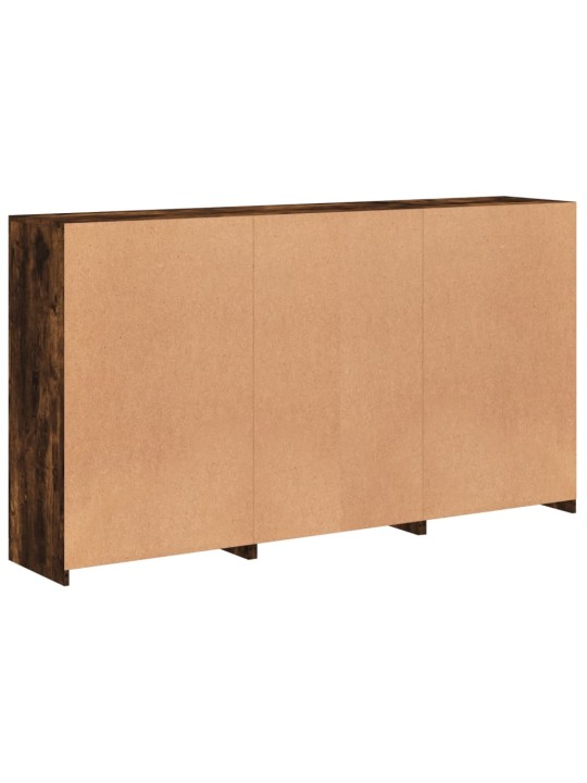 Kumode ar led lampiņām, ozolkoka krāsa, 181,5x37x100 cm