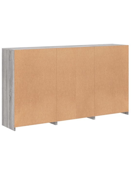 Kumode ar led lampiņām, pelēka ozolkoka krāsa, 181,5x37x100 cm