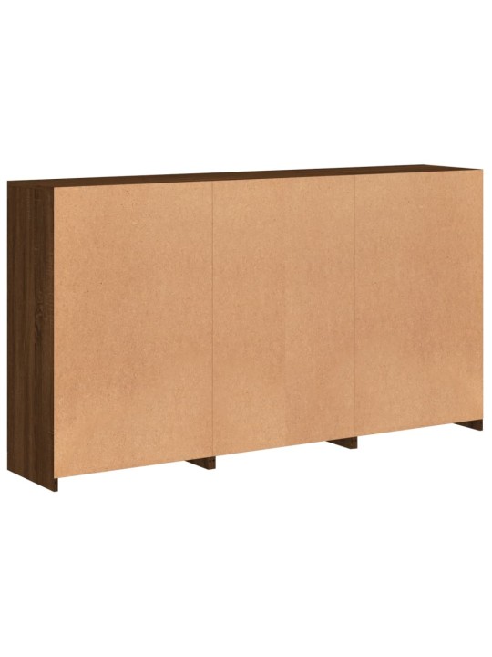 Kumode ar led lampiņām, brūna koka krāsa, 181,5x37x100 cm