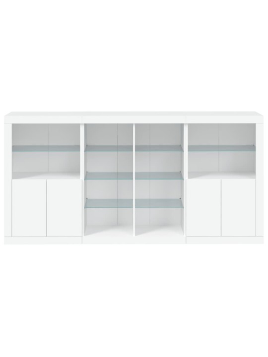 Kumode ar led lampiņām, balta, 202x37x100 cm