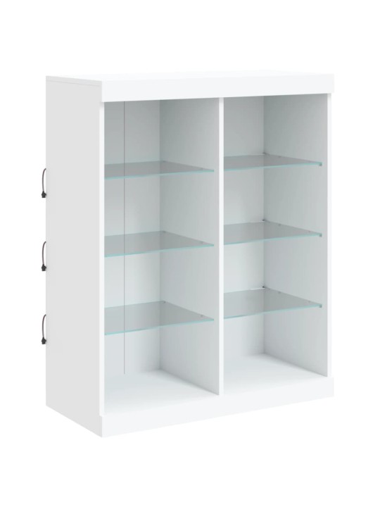 Kumode ar led lampiņām, balta, 202x37x100 cm