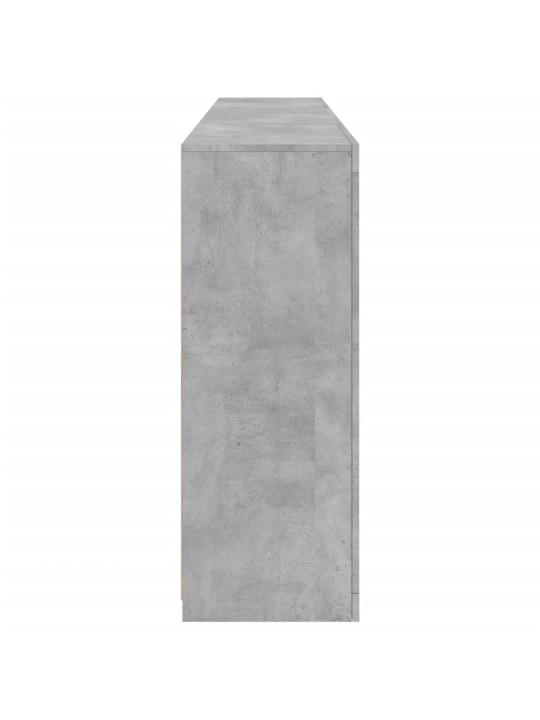 Kumode ar led lampiņām, betona pelēka, 202x37x100 cm