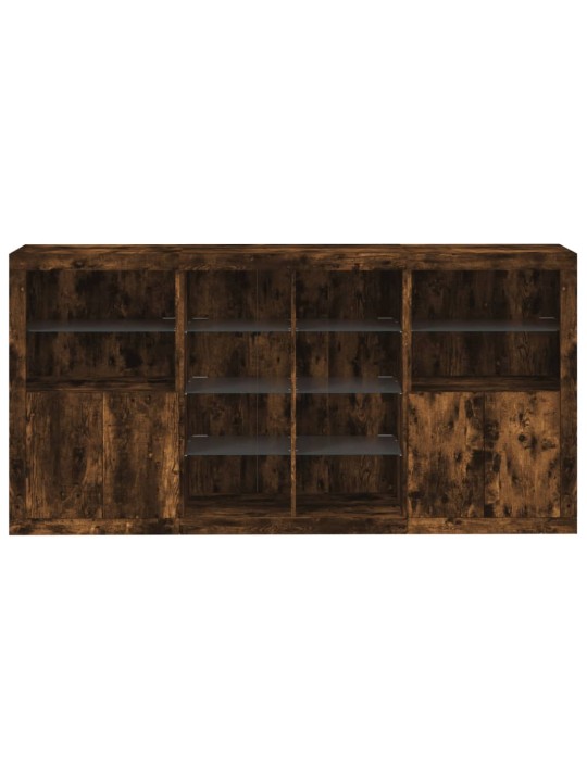 Kumode ar led lampiņām, ozolkoka krāsa, 202x37x100 cm