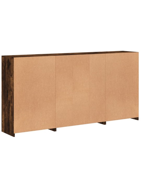 Kumode ar led lampiņām, ozolkoka krāsa, 202x37x100 cm