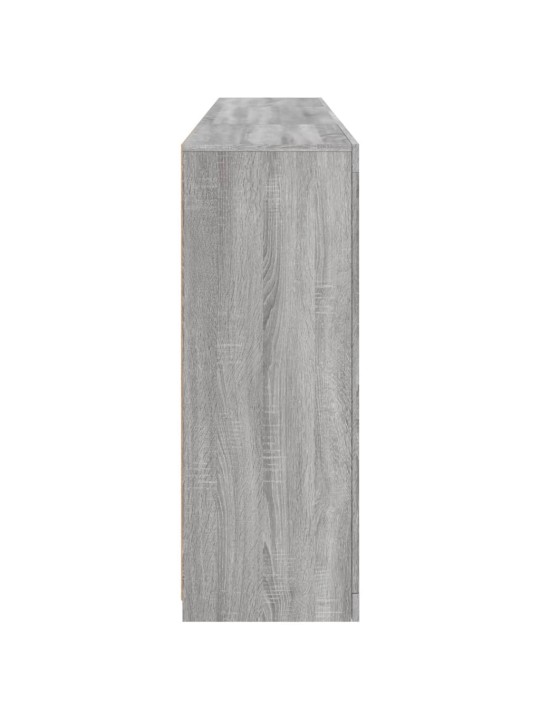 Kumode ar led lampiņām, pelēka ozolkoka krāsa, 202x37x100 cm