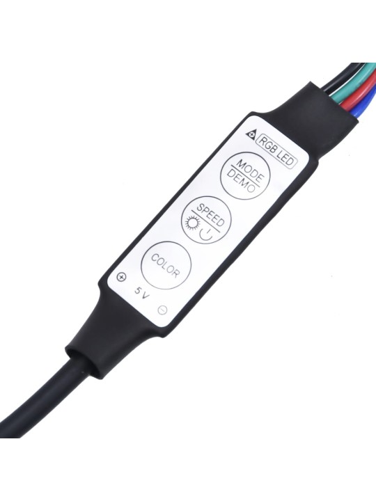 Tv skapītis ar led apgaismojumu, balts, 60x35x15,5 cm
