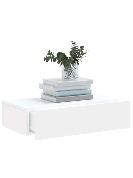 Tv skapītis ar led apgaismojumu, balts, 60x35x15,5 cm