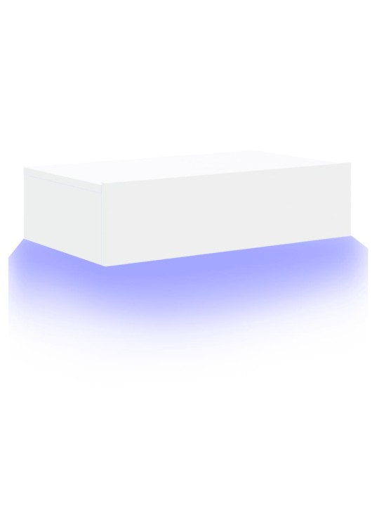 Tv skapītis ar led apgaismojumu, balts, 60x35x15,5 cm